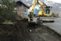 Bau eines Gehsteiges im oberen Bereich der Stampfstraße in Partschins